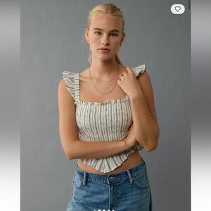 American Eagle Bella Smocked Crop Top! Size Medium!